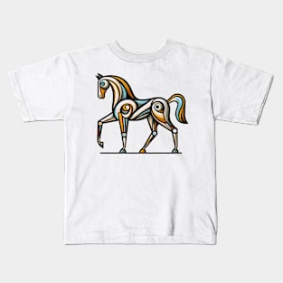 Horse illustration. Illustration of a horse in cubism style Kids T-Shirt